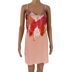 GUESS by Marciano Pink Sequin Slip Dress Wedding Guest